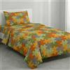 Riad Arredo Set Lenzuola Singolo 100% Cotone Italiano Morbido - Completo Letto Lenzuolo Sotto con Angoli 90x200+27 cm, Lenzuolo Sopra 150x300 cm, 1 Federa 52x82 cm - Made in Italy - Puzzle Yellow