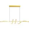 Zihoi Lampadari Moderni Led, 3000K/4500K/6500K 10%-100% Temperatura Colore Lampadari Cucina, Dimmabile Con Telecomando Lampadario Per Cucina, Soggiorno, Camera Da Pranzo, Camera Da Letto Dorato 120CM