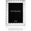 Ottaviani Portafoto fascia stretta della Collezione Torchon in Miro Silver cm 13x18