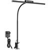 Lepro Lampada da Tavolo LED con Clip,Lampada da Scrivania 750LM con Touch,Dimmerabile,360°Rotazione Flessibile,25 Modalità di Illuminazione,Protezione Degli Occhi per Lettura,Studio,Ufficio,Nero