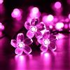 KINGCOO Catena Luminosa Stringa Luci Fiore Solare Esterna,Impermeabile 21ft 50LED Fiore di Pesca Ciliegio Luci di Stringa Solare Fata per Case Giardini Decorazioni Natalizie Feste(Rosa)