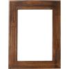 ROCKING GIFTS Specchio da parete decorativo rettangolare cornice legno marrone scuro rustico classico 43x58 cm