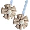 Generico Bloom Coppia Calamite per Tende a Forma di Fiore in Vari Colori (Tortora)