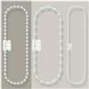 EFIXS Catena per tende a rullo in PVC (catena operativa) - 120 a 240 cm - qui: 240 cm (circolazione 480 cm) - 4,5 x 6 mm - per tende a rullo, persiane, tende verticali, colore: bianco