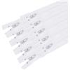 MARARDI [Pack 10] Cerniere [Bianco] Nylon [25 cm] Chiusure Lampo per Cucito e Artigianato per Stoffa Vestiti Borse per Cucire a Macchina Patchwork Tessuto di Cotone con Chiusura in Metallo