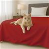 Byour3 - Copriletto PURO COTONE Organico 100% LEGGERO Letto Matrimoniale Singolo Piazza e Mezza Granfoulard Rettangolare Anallergico Telo Arredo Multiuso Copritutto (Rosso, Singolo)