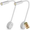 Artpad Faretto 2 pezzi, lampada da comodino con illuminazione bianca calda, morbida da notte da lettura minimalista montata su parete da 3 W con interruttore a pulsante