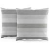 ggaimwf Copricuscini a righe Grigio chiaro Cuscino d'arte moderna Minimalista Federe per cuscini Lino Soggiorno Arredamento per la casa Divano Letto Cuscini Doppia faccia 45x45cm Confezione da 2