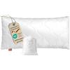 sleepling Comfort 190022 cuscino per letto, Imbottitura per Cuscini, Oekotex, lavabile 60 gradi, Prodotto in UE, Garanzia di imbottitura, Garanzia di taglia, 40 x 80 cm, bianco