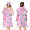 Gmphix 75 x 60 cm, poncho da bagno per bambini con cappuccio, ultra morbido, in microfibra, assorbente, per bambini, telo da spiaggia, nuoto, viaggi, Hawaii, per ragazze 2-8 anni
