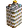 KRUZZEL Scatola portaoggetti con coperchio a 5 livelli, 35 l, con coperchio per Lego trasparente, la scatola non contiene blocchi, scatole impilabili in modo sicuro, impilabile 25759