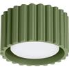 SOLLUX lighting Lampada da Soffitto - Faretto da Soffitto in Alluminio - 1 Paralume - Lampada a LED - Aura Verde Oliva
