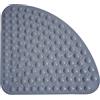 Bathsafe Tappetino per doccia angolare Sector Tappetino per vasca antiscivolo antiscivolo, Tappetino per vasca antiscivolo, 54x54CM, grigio