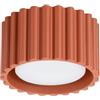 SOLLUX lighting Lampada da Soffitto - Faretto da Soffitto in Alluminio - 1 Paralume - Lampada a LED - Aura Occra Rossa
