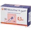 CORMAN SPA SIRINGA INSULINA BECTON DICKINSON DEMI 0,3 ML AGO GAUGE 30 8 MM 30 PEZZI