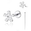 limerencia Gioielli per Piercing Corporali in Titanio 18G, Orecchino con Retro Piatto a Filettatura Interna Tragus Helix Cartilagine Conch Medusa Stud per Donne Uomini 1PC, Titanio, Non pietra