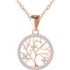CONILOK Collana Albero della Vita Donna con Zirconia,Argento 925 Gioielli Albero Genealogico Collana con Ciondolo,Collana Ragazza Moda di Estetica Oro Rosa,Regali per Famiglie Fidanzata Mamma Moglie Figlia