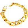 ChainsPro Bracciale Uomo in Acciaio Inossidabile, 13MM Bracciale Uomo Oro Lunga 21cm, Bracciale Figaro Uomo, Bracciale Ragazzo Maschio Hiphop, Idee Regalo