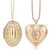 JewelryWe Collana da donna con medaglione a forma di cuore, in acciaio inox, con ciondolo a forma di cuore, per foto, con ciondolo a forma di cuore, regalo per moglie, mamma, figlia, fidanzata, 45