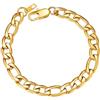 ChainsPro Bracciale Uomo in Acciaio Inossidabile, 9MM Bracciale Uomo Oro Lunga 19cm, Bracciale Figaro Uomo, Bracciale Ragazzo Maschio Hiphop, Idee Regalo