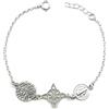 MASBARATA BRACCIALE TRIPLE PROTEZIONE TETRAGRAMATONE, NUDO DI STORIA E SCAPIOLARIO DI SAN BENITO IN ARGENTO, 18, Pietra, Varie