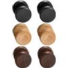 Cupimatch 3 paia di orecchini a perno in legno, piercing per le orecchie con barbell tunnel finto calibro 16G per uomini e donne, Legno