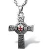 bahamut Cavalieri Templari Collana con ciondolo a forma di croce per uomini e ragazzi in acciaio inossidabile Vintage Crusader Holy Knight Jewelry