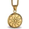 bahamut Gioielli da uomo greco, ciondolo da sole, collana da uomo e da donna, in acciaio inossidabile, amuleti protettivi vintage, regali, Acciaio inossidabile, Nessuna pietra preziosa