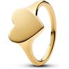 PANDORA Anello da donna color oro cuore 163988C00, 52/16,6, Argento sterling, Nessuna pietra preziosa