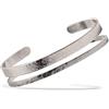 Nato Cuff - Bracciale Bangle in Acciaio martellato, Gioiello uomo o donna Made in France (Duo)