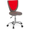HJH Office 670610 Sedia da scrivania per bambini KIDDY COMFORT, regolabile in altezza, rivestimento in feltro grigio/rosso