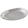 DRW Centrotavola Ovale in Ceramica in Argento 36x20x6cm, estandar