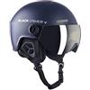 Black Crevice Casco da sci per adulti Gstaad, blu navy/bianco, 54-57 cm