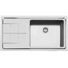 Foster 2263 051 Lavello da Incasso 1 Vasca con gocciolatoio a Sinistra 983 x 513 mm Semifilo Serie KE semifilotop Acciaio Inox 2263051