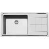 Foster 2263 052 Lavello da Incasso 1 Vasca con gocciolatoio a Destra 983 x 513 mm Semifilo Serie KE semifilotop Acciaio Inox 2263052