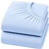 Dudu N Girlie 100% cotone lenzuolo con angoli per culla, 60 cm x 120 cm, pezzi, blu