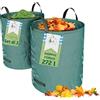 Spares2go Sacco Per Rifiuti Da Giardino Extra Resistente 120L (2 Pezzi) | Saccone In Polipropilene Con Maniglie, Facile Riempimento - 2