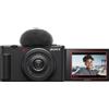 Sony Vlog camera ZV-1F di Fotocamera digitale (schermo orientabile, video in 4K, slow motion, funzionalità per vlog) - Nera GARANZIA ITALIA