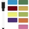 LiYiJiKeJi 72 Pz Etichette Magnetiche Colorate, 80 x 30 mm Strisce Magnetiche Etichette Magnetiche Scrivibili, Cartellini Magnetici per Lavagna Magnetica per Calamite da Frigorifero