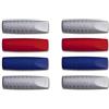 Faber-Castell Grip 2001 - Gommini in gomma per matite, 8 pezzi, 4 argento, 2 rossi, 2 blu)