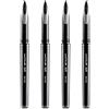 uni-ball Air Micro UBA-188-M - Penna a sfera a punta fine, 0,5 mm, confezione da 4, colore: nero