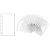 NatSumeBasics 12 buste trasparenti formato A7 per raccoglitori, in PVC, per contenere contanti, 6 anelli, agenda, organizer, foto, carte, banconote (A7)