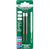 Monteverde - Confezione di 2 refill per penna a sfera Parker a tratto fine, senza cappuccio, colore turchese