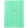 Colourbook Cartellina A4 Con Elastico, Pin It, Portadocumenti 3 Lembi Personalizzabile, PPL Flessibile Icy Green, Dorso 1 Cm, 70 Fori Per Pins E Charms, 1 Pin Incluso, Scuola Ufficio
