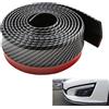 WeFoonLo Universal Car Front Spoiler Bumper Gomma Sticker Protezione del pannello esterno del corpo del divisore, 2.5M / 8.2ft (Fibra di carbonio)