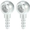 QUARKZMAN 10mm Diametro Moto Banjo Raccordo Adattatore Argento Tono - 2pz