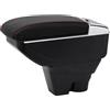 YJYWZH Braccioli Compatibile Citroën C3 2017-2023 Braccioli Bracciolo Doppio Strato Centrale Console Vano con Portabicchierii Nero