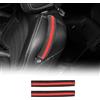 KUNGKIC Per 2015 - 2025 Ford Mustang set di copertura per cinture di sicurezza cuscino per cintura cuscino protettivo flannel pelle interno accessori decorazione 2 pezzi (rosso)