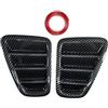 CANJPTON Fanale posteriore per auto, compatibile con Fiat 500 Abarth 595 695 2016-2024 ABS accessori esterni (fibra di carbonio)