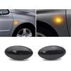 Yoegerery Indicatore di direzione Freccia Specchietto laterale LED Compatibile con Peugeot 1007 107 206 207 307 407 607 Partner Expert C-itroen C1 C2 C3 C5 C6 Xsara Picasso Berlingo Jumpy (Nero)